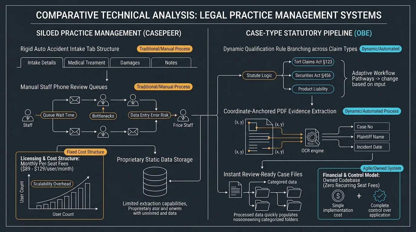 Siloed Practice Management vs Case-Type Statutory Pipeline